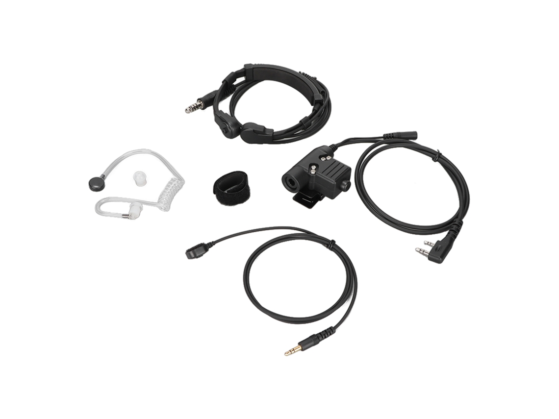Auriculares U94 Con Control Ptt De Garganta Y Micrófono Retráctil De 7,1 Mm Para Kenwood Tk3107