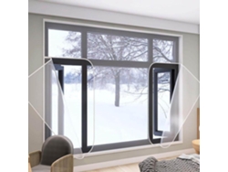 Lámina Aislante Térmica Para Ventanas, Lámina Transparente Antifrío Kit De Aislamiento Ventanas Con Tira Ad...
