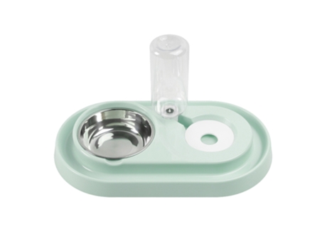 ELKUAIE Juego de cuencos elevados para comida y agua para mascotas con botella de agua automática, cuenco desmontable, alimentador para mascotas si...