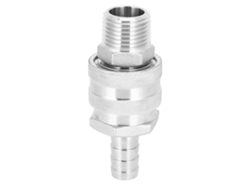 Conector Rápido Barbado De Acero Inoxidable Para Bomba De Cerveza, Rosca Macho 1/2" Npt, Fácil De Desconectar.