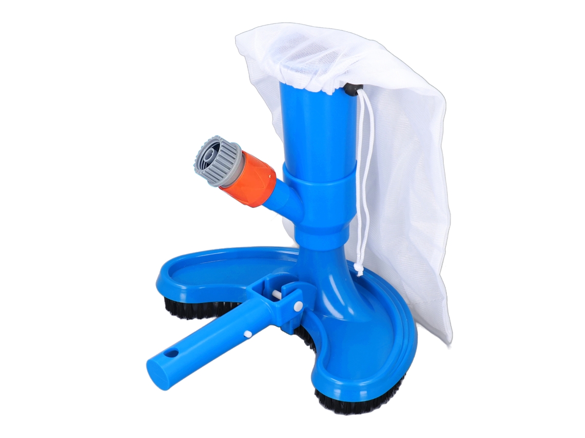 Mini limpiador de piscinas subacuático con cepillo y bolsa
