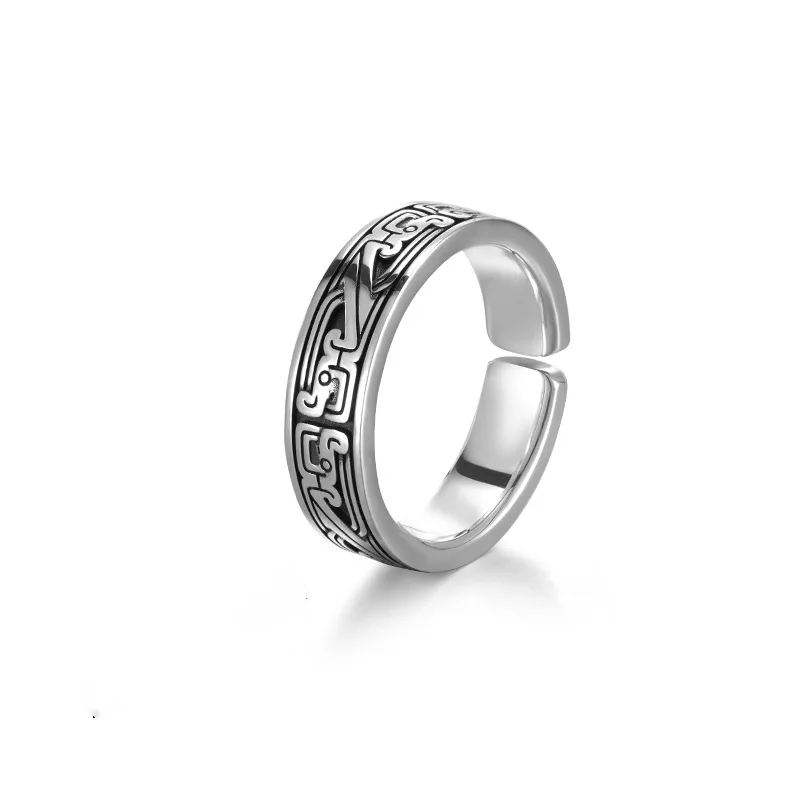 Anillo Para Hombre Con Diseño De Dragón Sin Cuernos, Anillo Antiguo Con Diseño De Dragón, Banda Ajustable Abierta De Estilo Vintage.