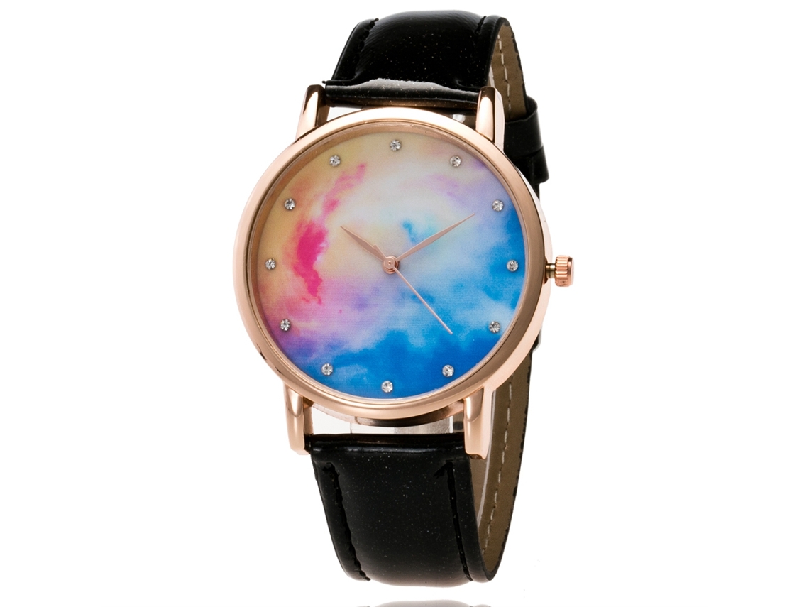 Reloj De Pulsera Analógico Unisex De Moda Con Correa De Pu, Esfera Redonda De Cuarzo (blanco/marrón)