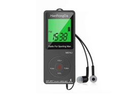 Mini Rádio Portátil Am/fm Com Pedômetro, Fones De Ouvido, Sintonização Digital, Rádio Esportivo Para Corrida E Caminhada.