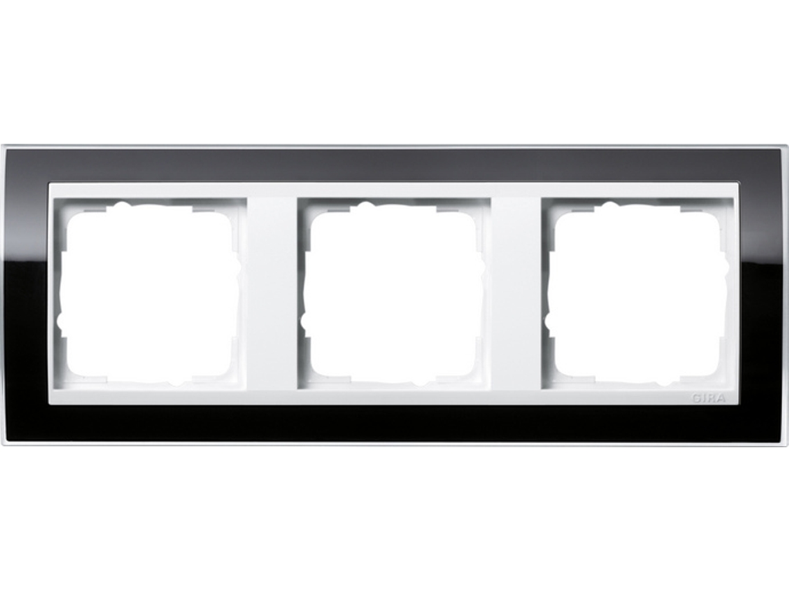 3fach Rahmen Event Klar, Standard 55, System 55 Schwarz 0213733 Gira (0213733)