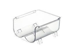 Organizador De Botellas De Agua Transparente Apilable Con 2 Ranuras Para Vasos Térmicos.