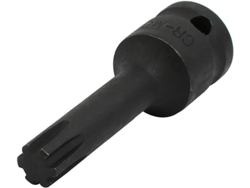 Adaptador de vaso de impacto Ribe Cr Mo de 1/2 pulgada con accionamiento cuadrado MP12, negro CHABERLU