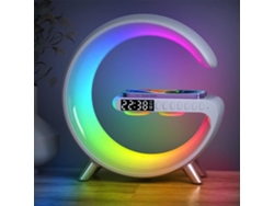 Blanco-Reino Unido-Lámpara de humor inteligente Altavoz Bluetooth Cargador inalámbrico AIHONTAI Lámpara de cabecera