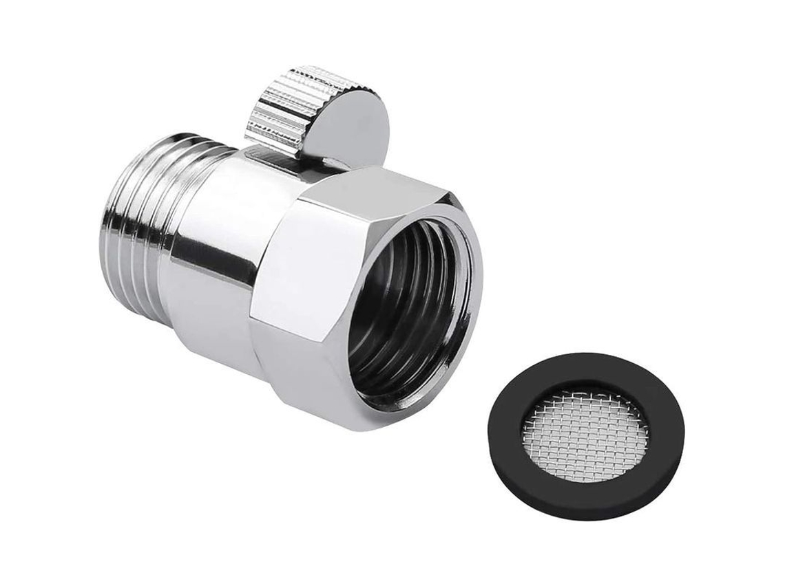 2026-válvula De Apagado Para Ducha Linjou Latón Macizo Con Control De Flujo Y Conexión Universal G1/2" Cromado