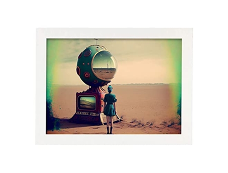 NACNIC Poster Solo En Estilo Surrealismo Cinematográfico Ilustraciones Y Grabados De Historieta Abstracta Y Artística A3 Marcos Blancos