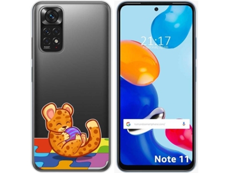 Carcasa Xiaomi Redmi Note 11 TUMUNDOSMARTPHONE Dibujos Transparente Leopardo Multicolor