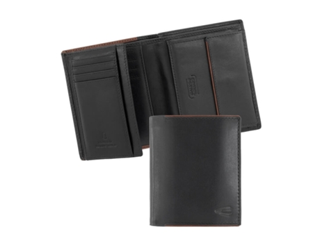Billetera Vertical Activa Camel Con Soporte De Crucero Negro