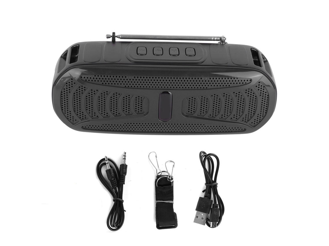 Altavoz Bluetooth Para Deportes Al Aire Libre Con Linterna Y Función De Carga Solar (negro)