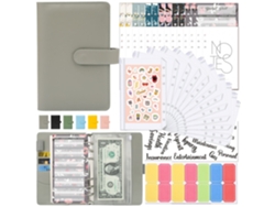Funda para cuaderno A6 con bolsillo y cremallera MDUG (gris)