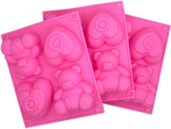 JEIIBRZUI Herramienta de repostería con forma de oso de peluche molde de silicona para hornear