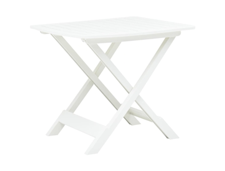 MAISON EXCLUSIVE - Mesa de jardín plegable de plástico blanco 79x72x70 cm