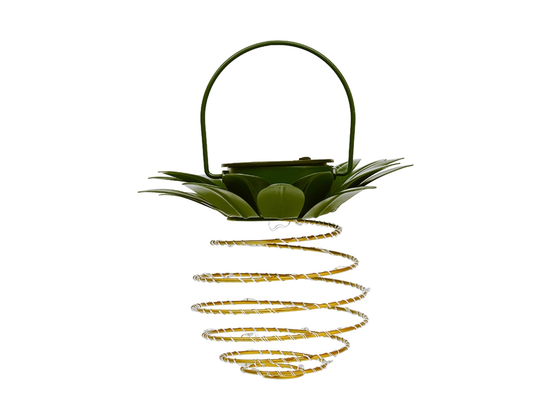 Farol solar LED de hierro con alambre de cobre para jardín