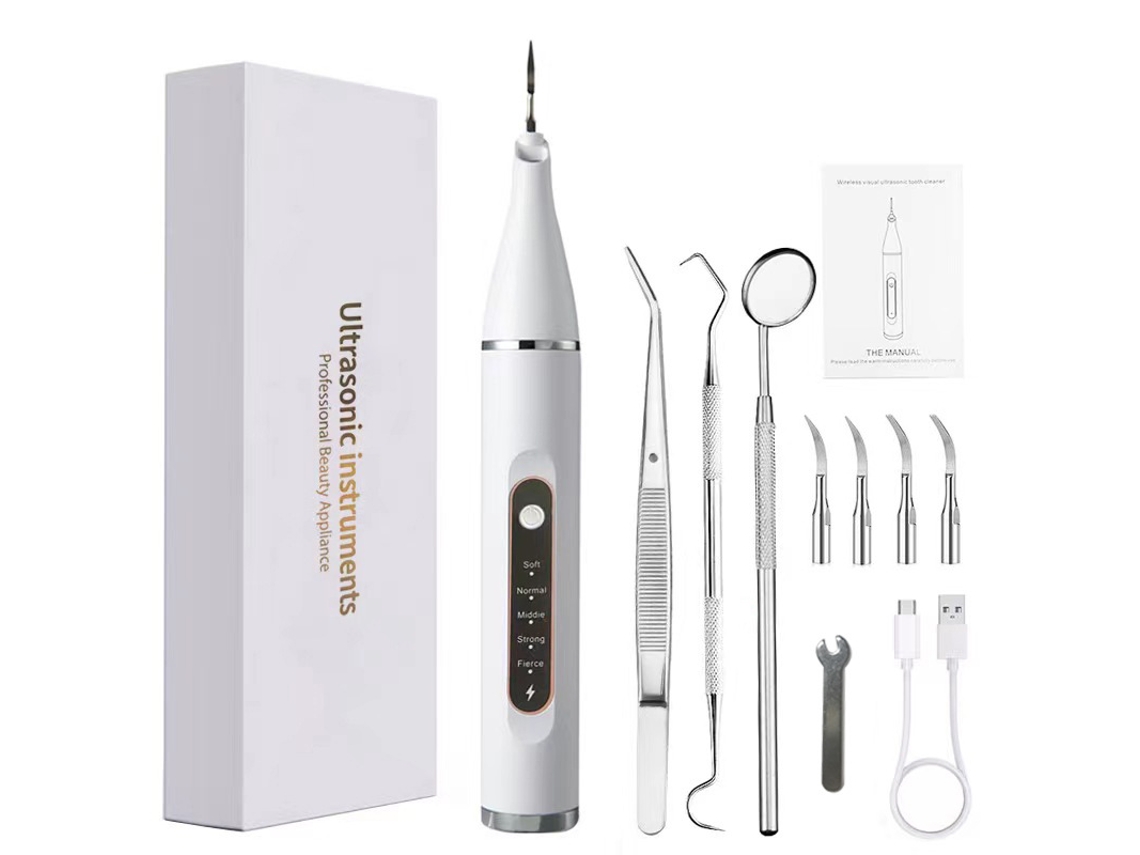 Máquina de Limpieza Dental Ultrasónica Portátil, 5 Velocidades, Cuidados Bucales, Limpieza de Dientes, Blanco Siurn