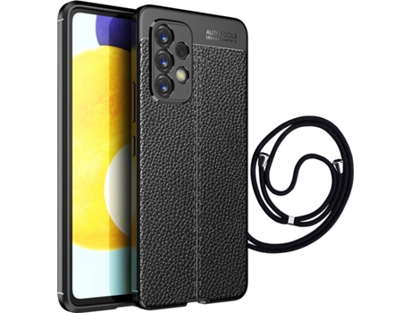 Funda Samsung A33 5G Rugged Leather con Cordon Negro