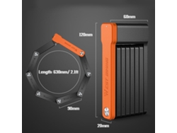 Candado Plegable Compacto West Biking Resistente Antirrobo Con 3 Llaves Para Bicicleta Bicicleta Eléctrica Scooter