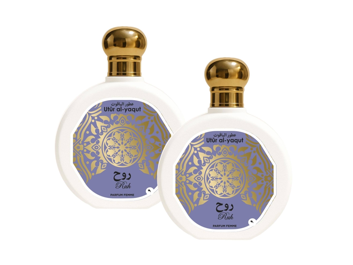 Set 2 Perfumes Árabe De Mujer Eau De Parfum Utur Al-yaqut Ruh 100ml