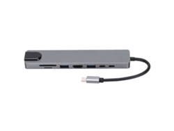 Usb 3.0 Hub 8-en-1 Carga Rápida 100w Splitter Usb 5gbps Expansor De Puertos Multipuerto