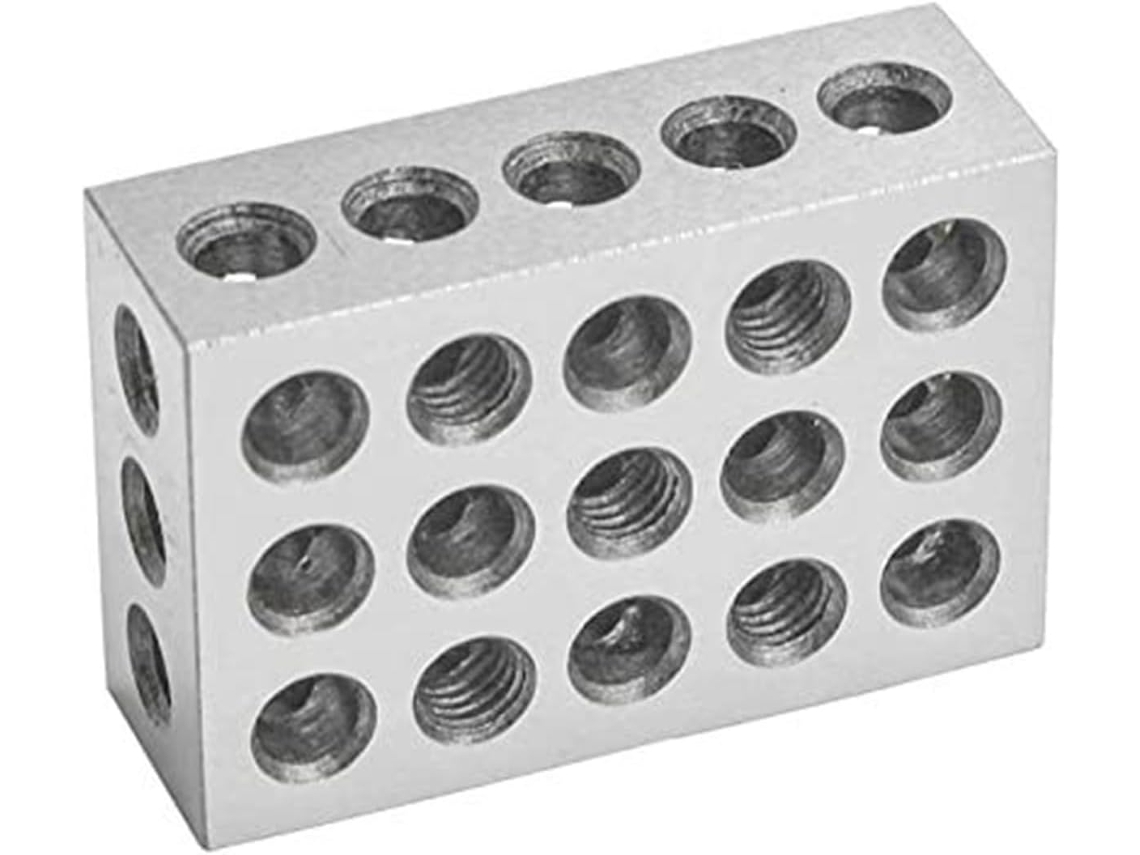 Bloques De Precisión 1 2 3, Herramienta De Maquinista De Acero Endurecido, 23 Agujeros, Dimensiones 25 50 75 Mm