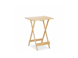 Mesa plegable de bambú Relaxdays, para sala de estar, balcón y terraza, Alto x Ancho x Profundidad: 63,5 x 48 x 38 cm, Mesa auxiliar, Natural