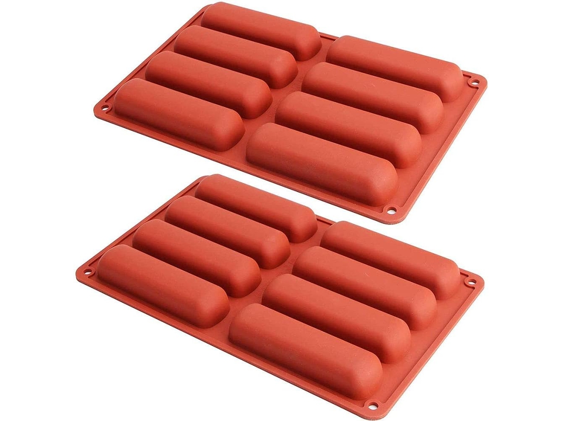 VVJIJILLY Peças Molde Retangular De Silicone, Forma Para Bolo, Molde Para Cookie De Silicone Retangular, Para Pão, Bolo, Barra De Chocolate, Granola E Biscoit