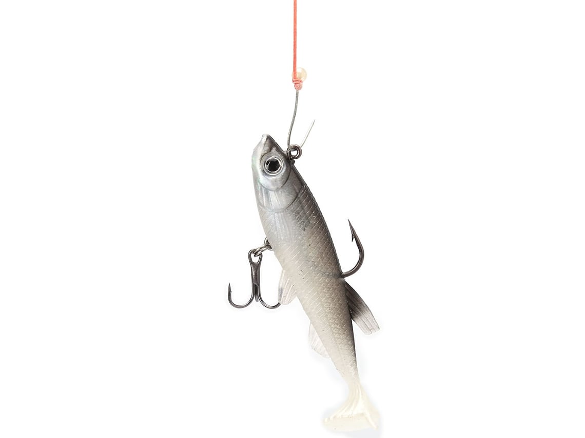 2026rebe-8.5cm 20g Señuelos De Pesca Suaves Realistas Con Anzuelo Triple (gris)