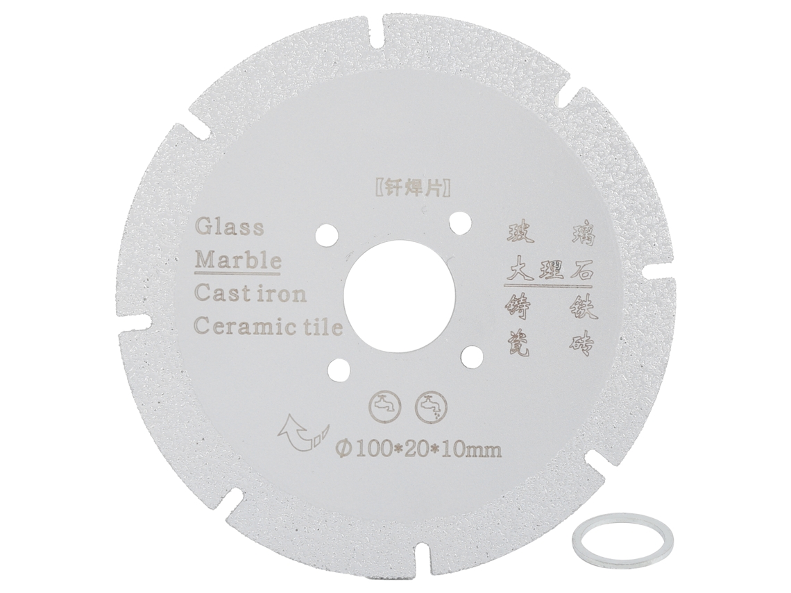Hoja De Sierra Soldada Con Diamante Para Cortar Y Pulir Mármol 100x20x10mm