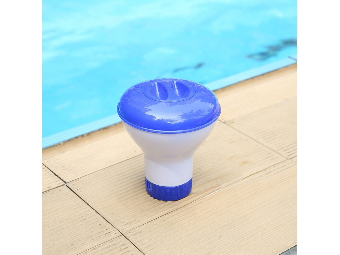 Dispensador Flotante De Cloro Con Termómetro Para Piscinas, Spas, Bañeras, Estanques Y Peces.