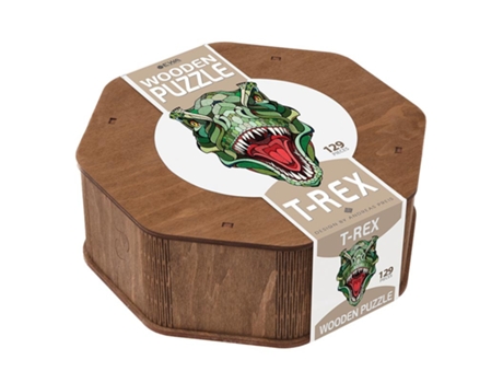 Rompecabezas de madera colorido -T-Rex 24,4 x 40 cm