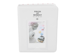 Álbum De Fotos Portátil De 64 Bolsillos En Cuero Pu 3in Para Mini 12 11 9 Cámara Instantánea Blanco