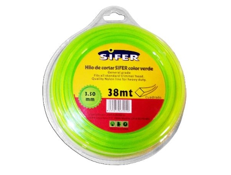 Sifer hilo desbrozadora verde cuadrado 3.50 mmx 38 mt 48222073