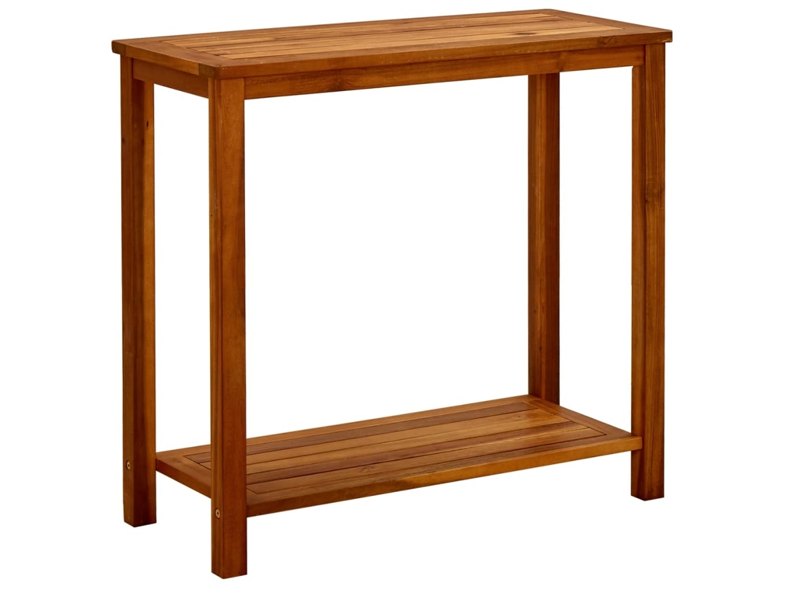 Consola de jardín de madera maciza de acacia (80 x 35 x 75 cm), DKD HOME DECOR