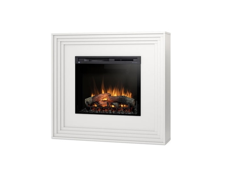 Chimenea LED eléctrica independiente KARTA 28' Blanco mate 119.8 x 109.4 x 30.5 OUTINFIRE