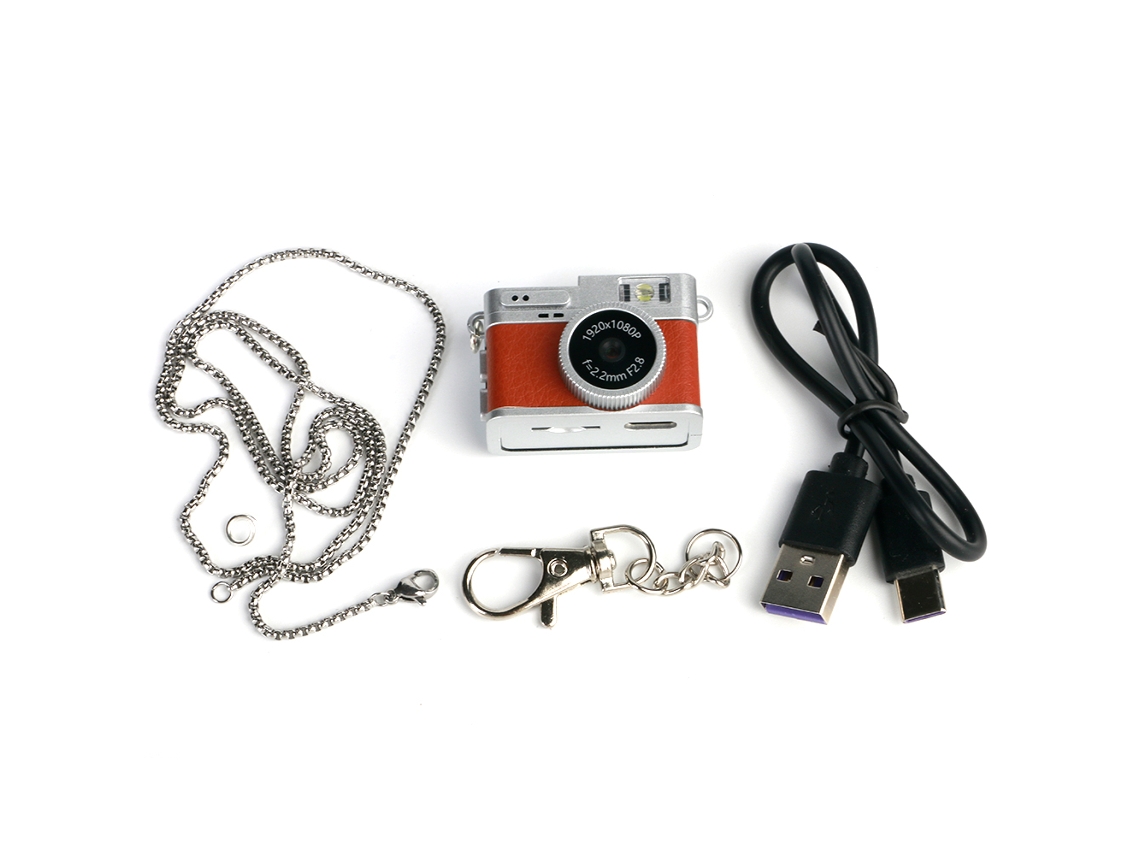 Minicámara Retro (brown-64g) Con Pantalla Para Interiores, Hogar Y Exteriores, 1080p, Deportiva Y Portátil