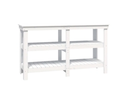Maison Exclusive - Banco De Trabajo De Madera Maciza De Pino Blanco 142,5x50x80 Cm