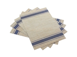 2026-manteles De Mesa Resistentes Al Calor Antideslizantes Lavables Pvc Tejidos, Set De 6 (azul)