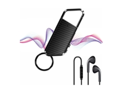 Grabadora de voz de 16 GB, sonido estéreo de alta fidelidad con 187 horas de grabación, ideal para conferencias y reuniones (negro)