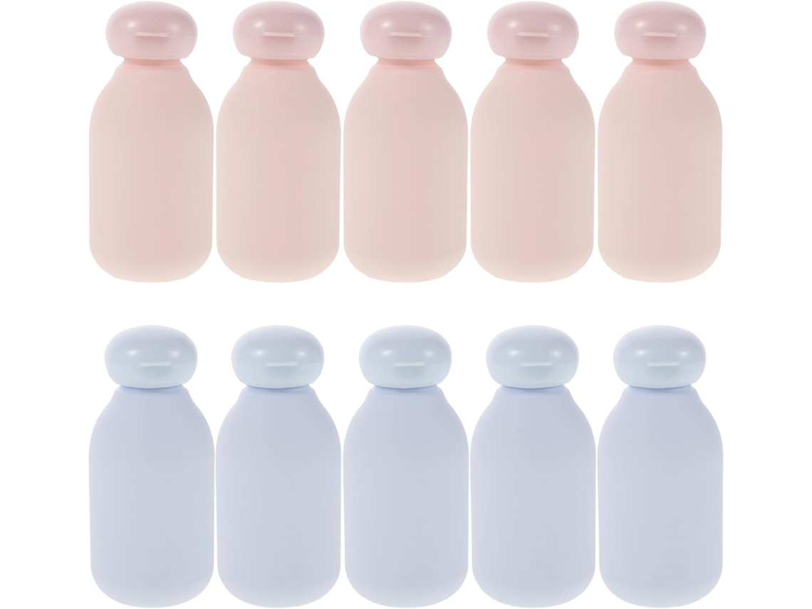 Juego De 10 Botellas Blandas Recargables De 100 Ml Para Gel Y Champú, Botella De Viaje Con Tapa.