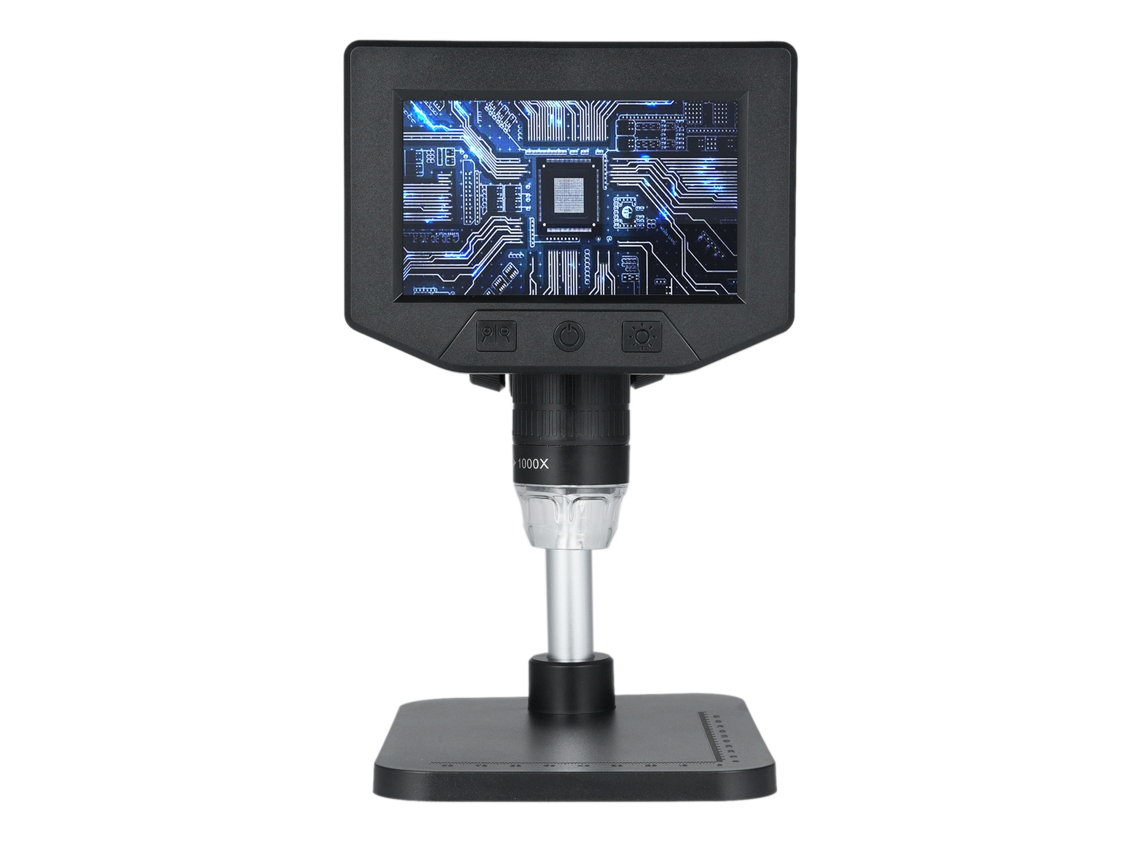 Cámara De Inspección Microscópica Digital De 4,3 Pulgadas, 1080p, 1x-1000x Con 8 Led Para Reparación Electrónica Y Coleccionistas.