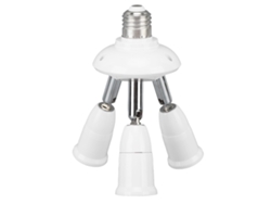 2026-adaptador Divisor De Tomacorriente De Luz E26 E27 3 En 1 Ajustable 360 Grados 180 Grados Doble 85-265v