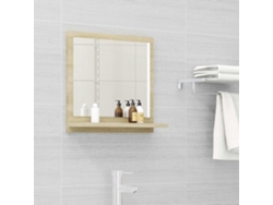 Espejo de baño madera contrachapada color roble 40x10,5x37 cm