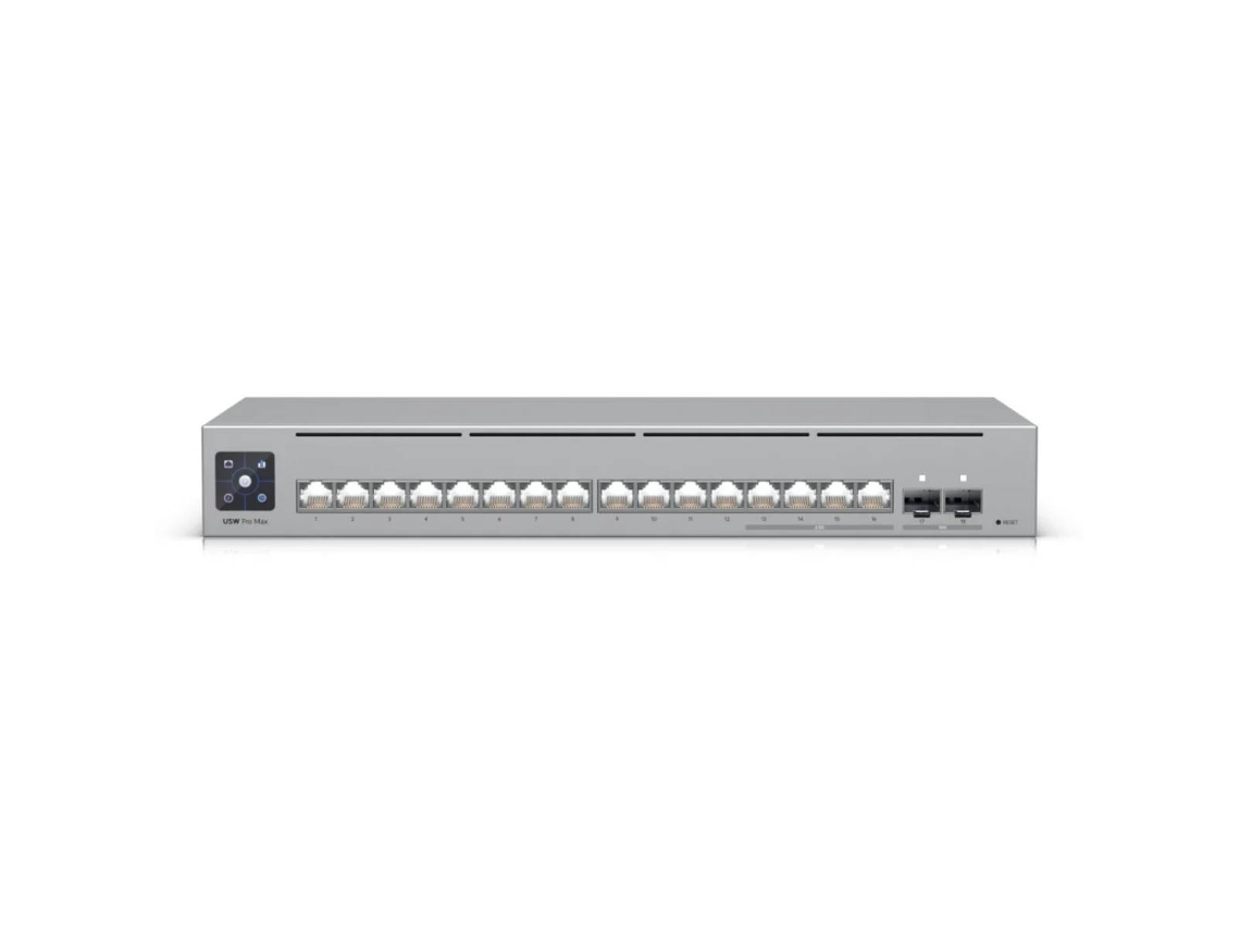 Conmutador Ubiquiti Pro Max 16 - 2x 10G SFP 4x 2.5GbE 12x 1GbE