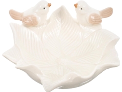 Elegante Bandeja De Cerámica Blanca Para Guardar Y Exhibir Collares Y Anillos.
