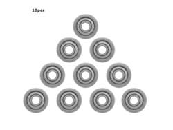 10 Rodamientos De Bolas Con Brida F606-zz De Acero De Alta Velocidad De Doble Cara, 6x17x6 Mm