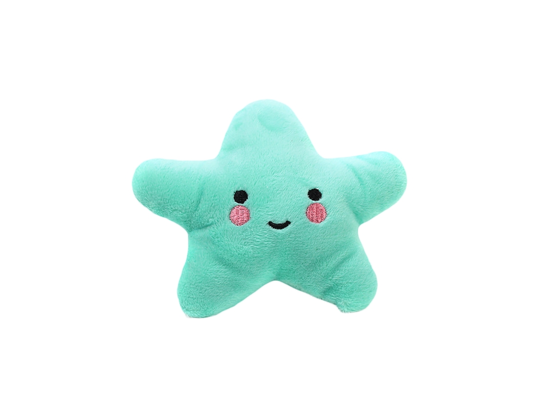 Juguete masticable de peluche con forma de estrella para perros y gatos