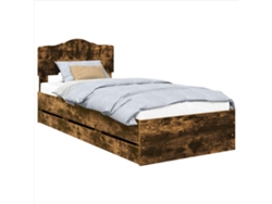 Maison Exclusive - Estructura De Cama Roble Ahumado 100 X 200 Cm Madera Ingenieril